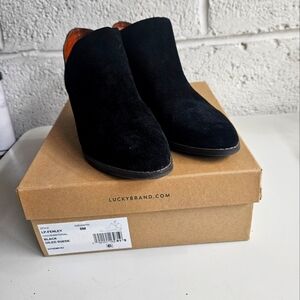 Lucky Brand Black Suede Booties